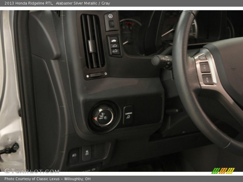 Alabaster Silver Metallic / Gray 2013 Honda Ridgeline RTL