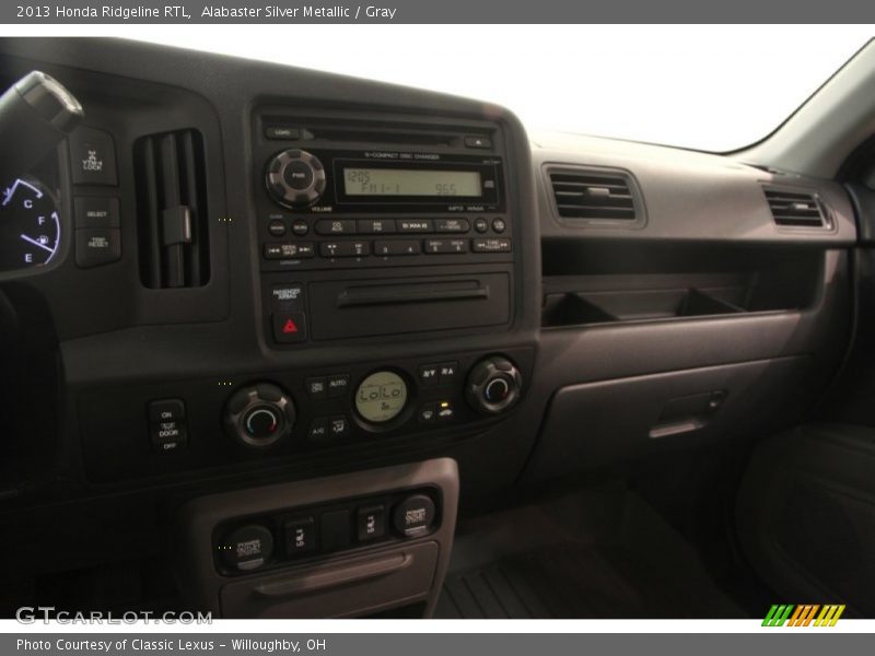 Alabaster Silver Metallic / Gray 2013 Honda Ridgeline RTL