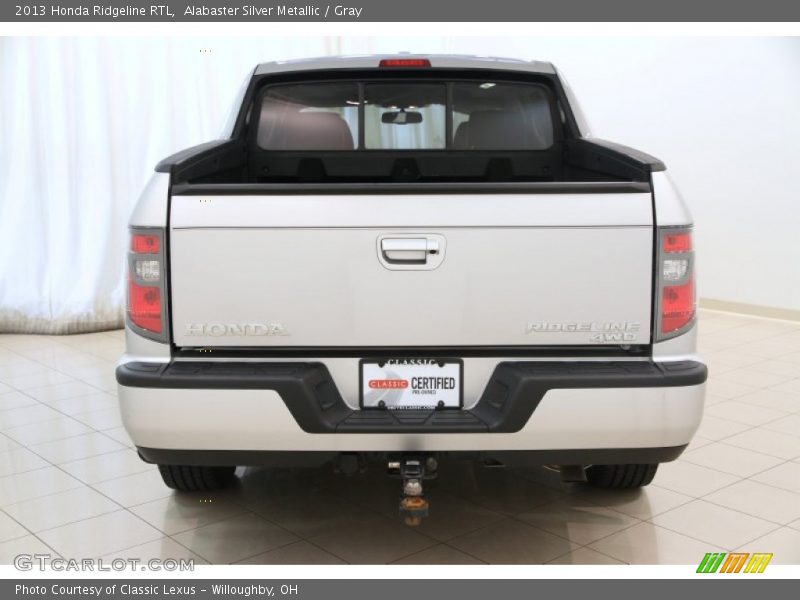 Alabaster Silver Metallic / Gray 2013 Honda Ridgeline RTL