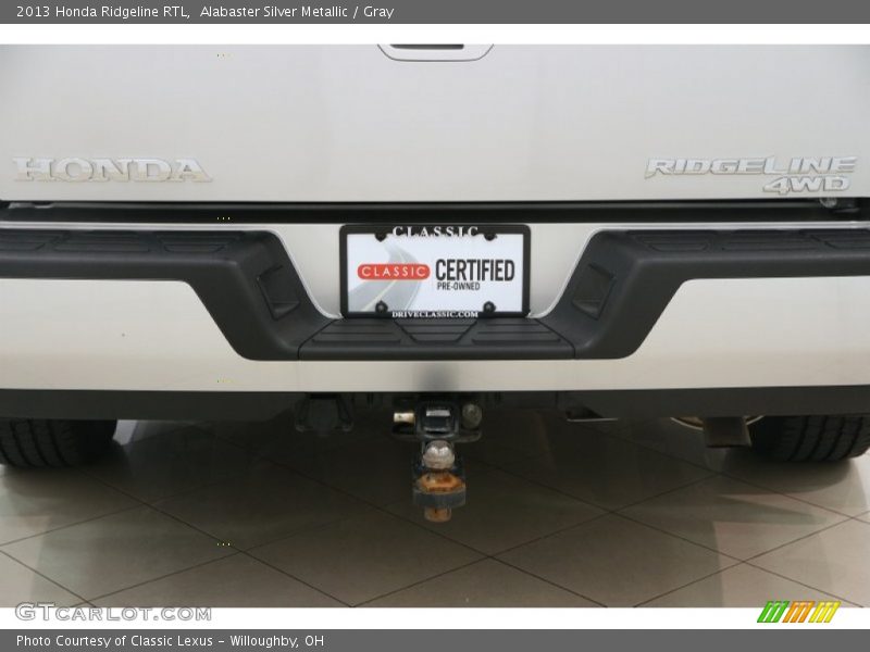 Alabaster Silver Metallic / Gray 2013 Honda Ridgeline RTL