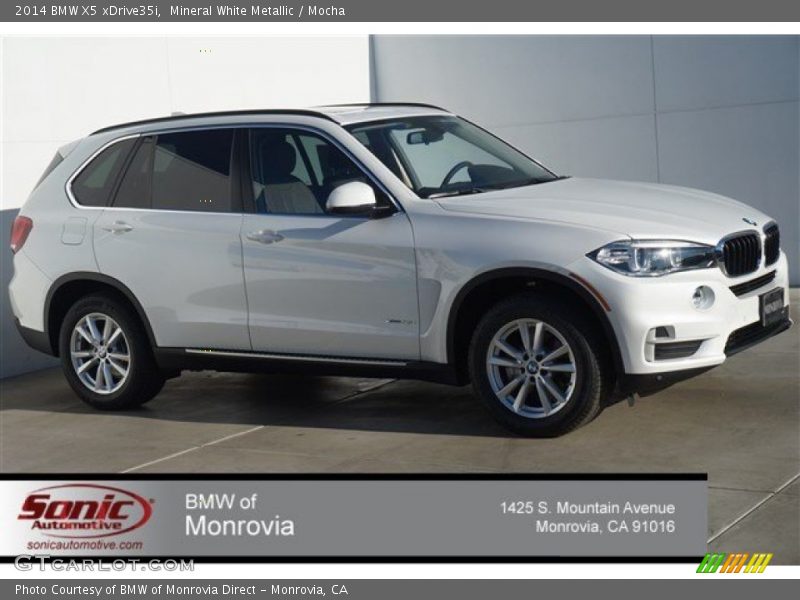 Mineral White Metallic / Mocha 2014 BMW X5 xDrive35i