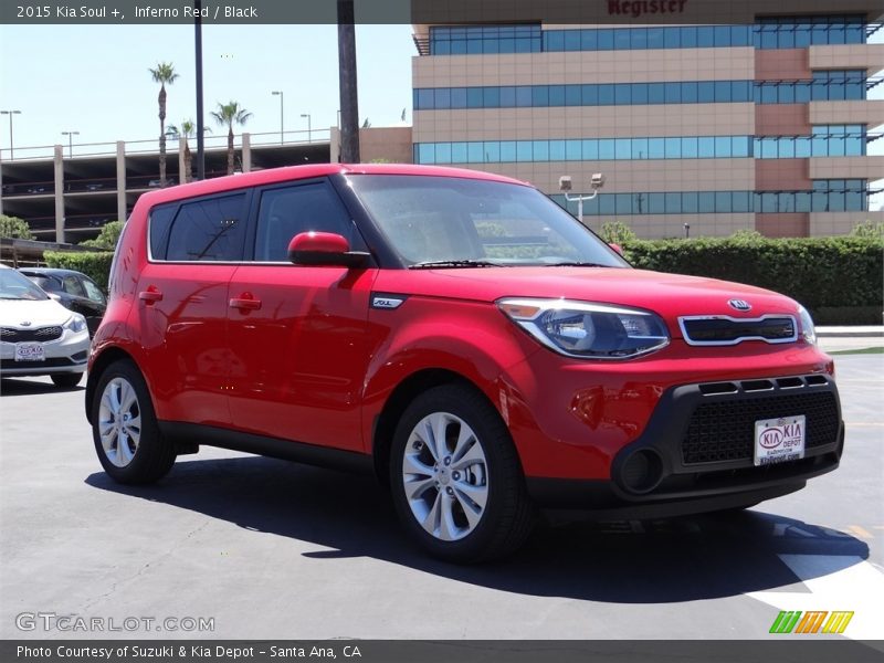 Inferno Red / Black 2015 Kia Soul +