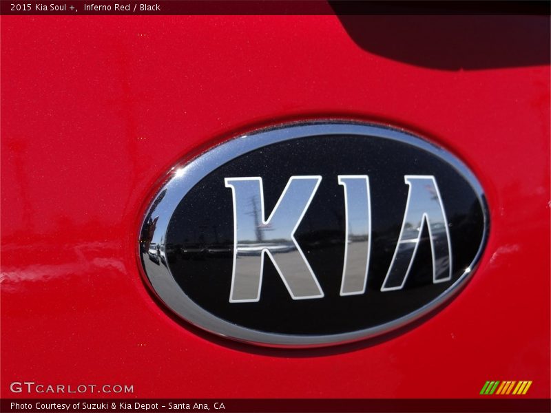 Inferno Red / Black 2015 Kia Soul +