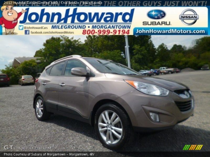 Chai Bronze / Black/Saddle 2012 Hyundai Tucson Limited AWD