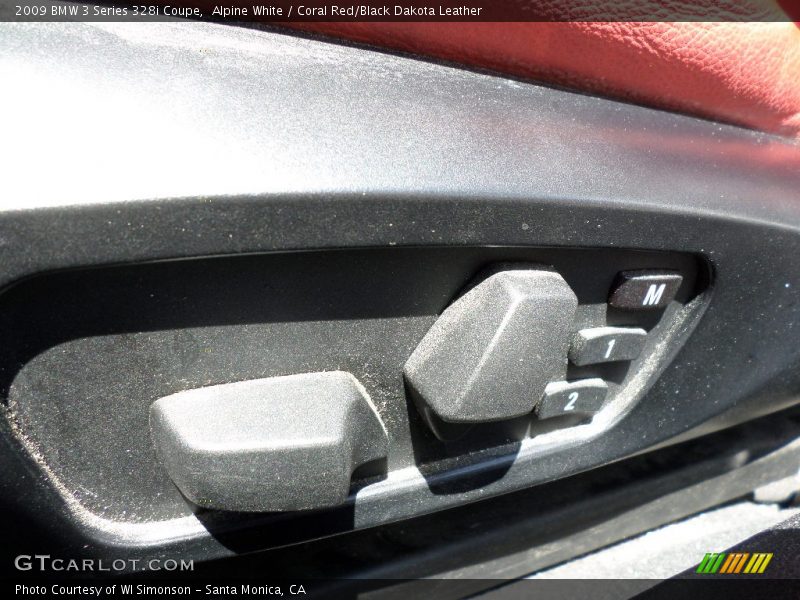 Alpine White / Coral Red/Black Dakota Leather 2009 BMW 3 Series 328i Coupe