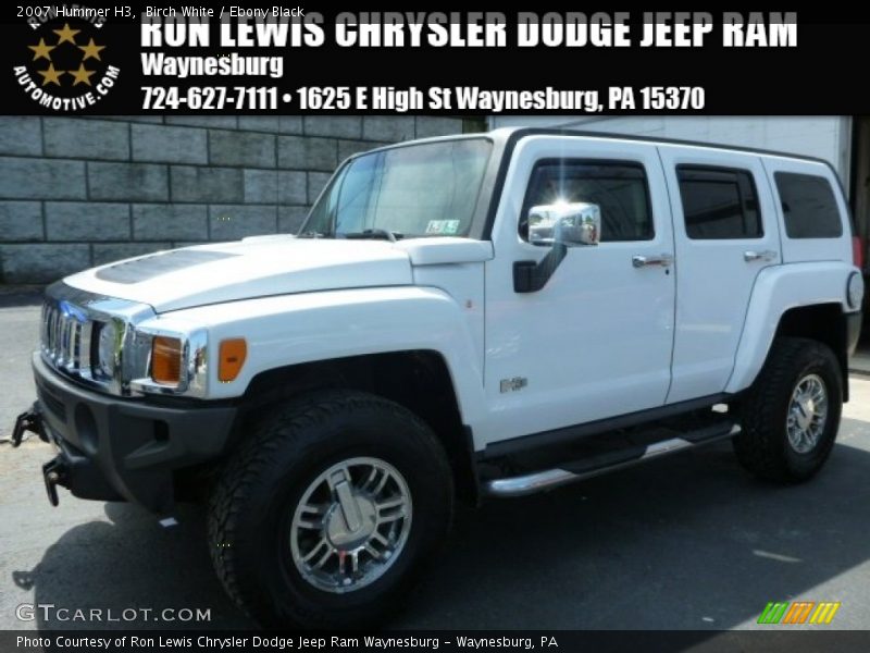 Birch White / Ebony Black 2007 Hummer H3