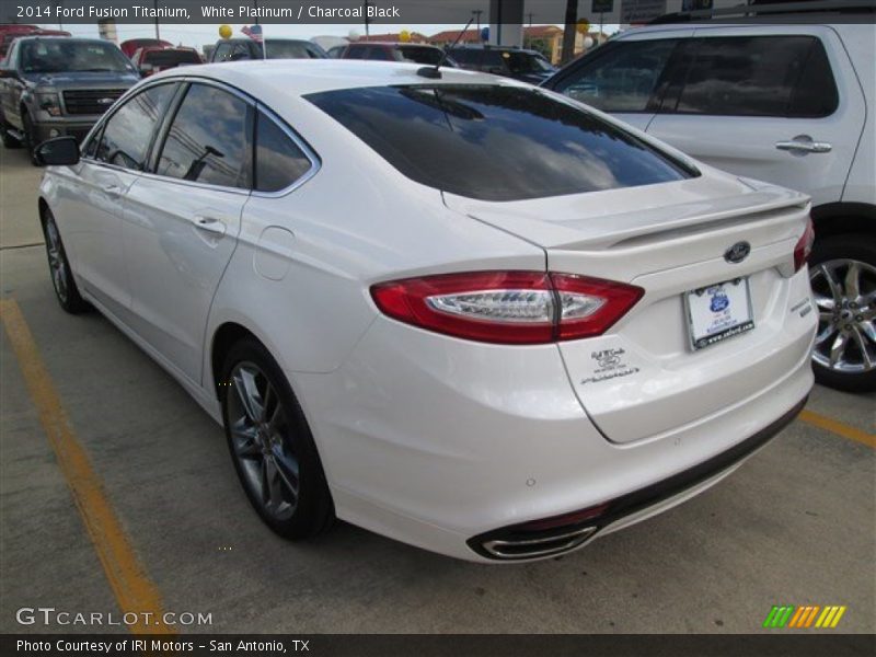 White Platinum / Charcoal Black 2014 Ford Fusion Titanium