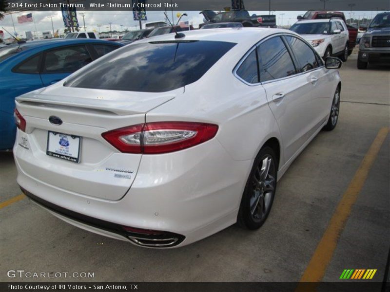 White Platinum / Charcoal Black 2014 Ford Fusion Titanium