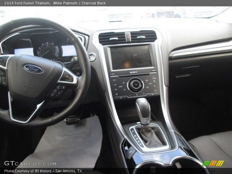 White Platinum / Charcoal Black 2014 Ford Fusion Titanium