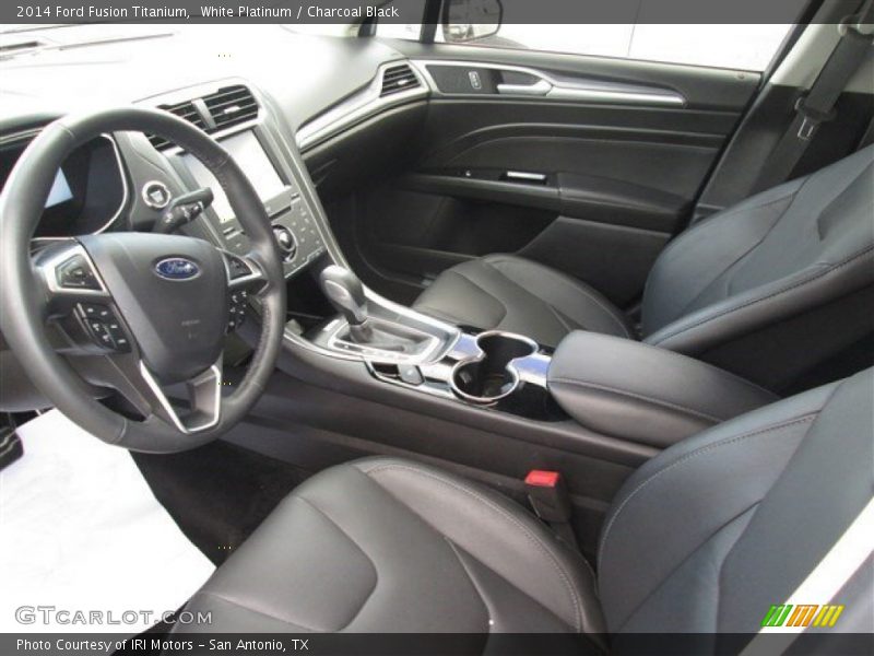 White Platinum / Charcoal Black 2014 Ford Fusion Titanium