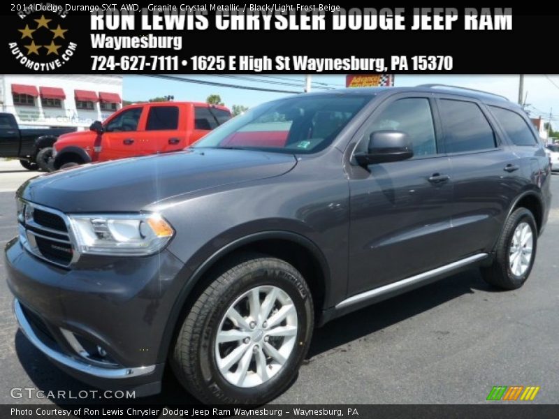 Granite Crystal Metallic / Black/Light Frost Beige 2014 Dodge Durango SXT AWD