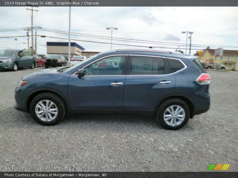 Graphite Blue / Charcoal 2014 Nissan Rogue SV AWD