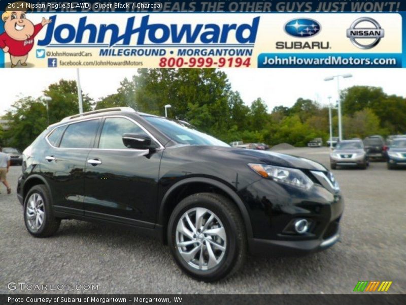 Super Black / Charcoal 2014 Nissan Rogue SL AWD