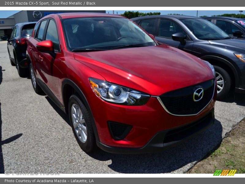 Soul Red Metallic / Black 2015 Mazda CX-5 Sport
