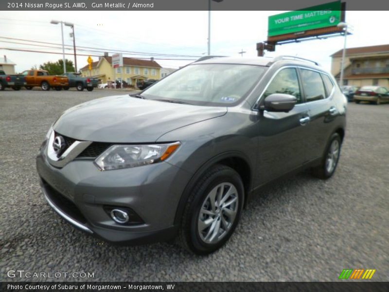 Gun Metallic / Almond 2014 Nissan Rogue SL AWD