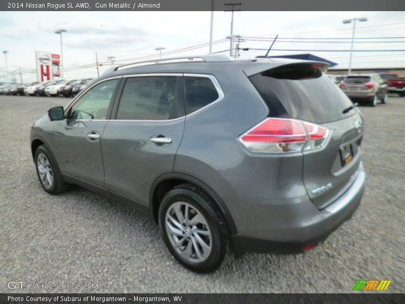 Gun Metallic / Almond 2014 Nissan Rogue SL AWD
