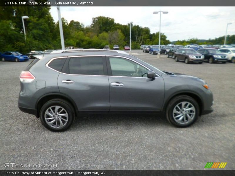 Gun Metallic / Almond 2014 Nissan Rogue SL AWD