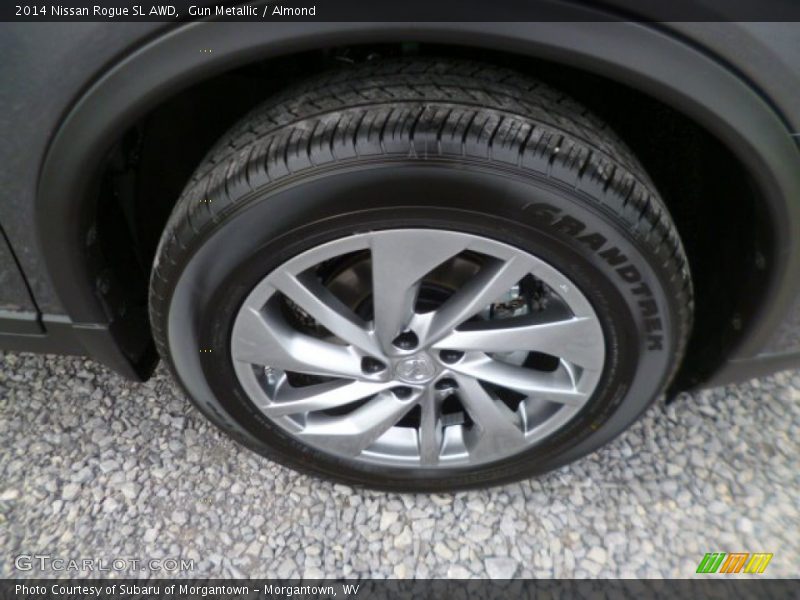 Gun Metallic / Almond 2014 Nissan Rogue SL AWD