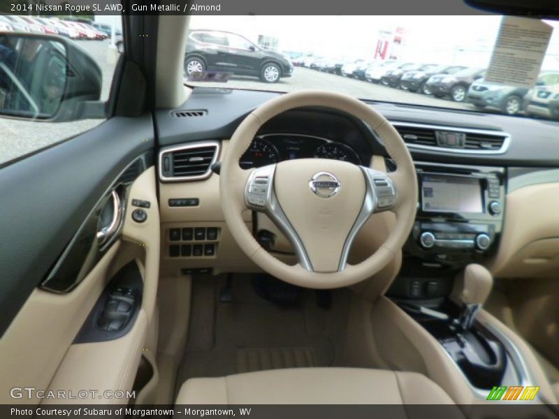 Gun Metallic / Almond 2014 Nissan Rogue SL AWD