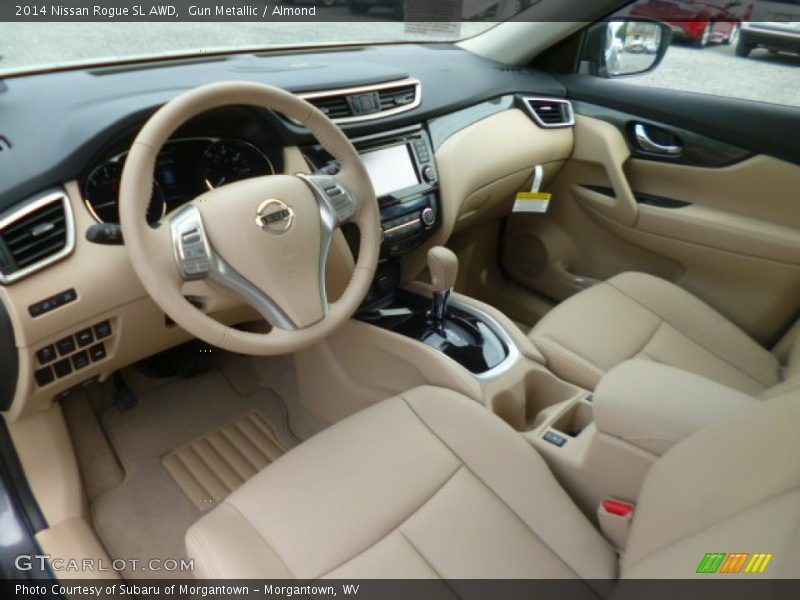Gun Metallic / Almond 2014 Nissan Rogue SL AWD