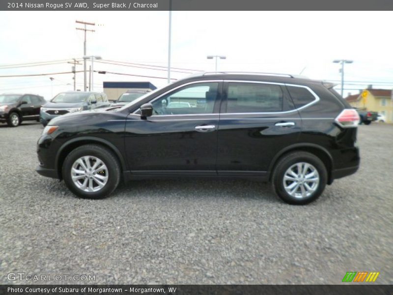 Super Black / Charcoal 2014 Nissan Rogue SV AWD