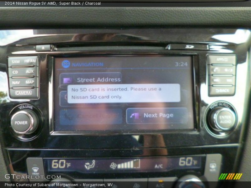Super Black / Charcoal 2014 Nissan Rogue SV AWD