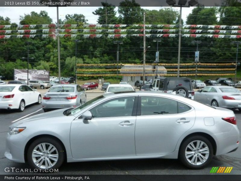 Silver Lining Metallic / Black 2013 Lexus ES 350