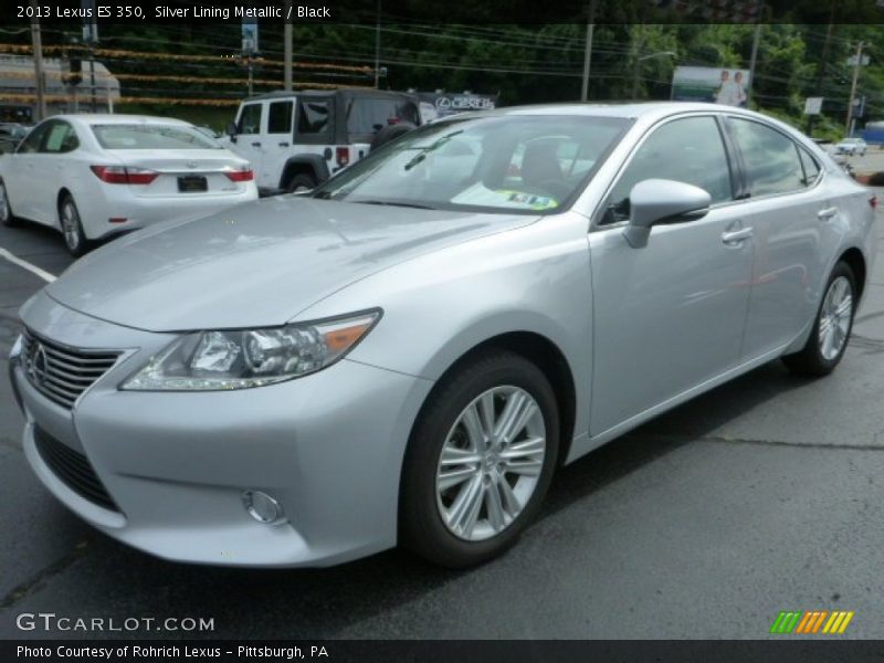 Silver Lining Metallic / Black 2013 Lexus ES 350