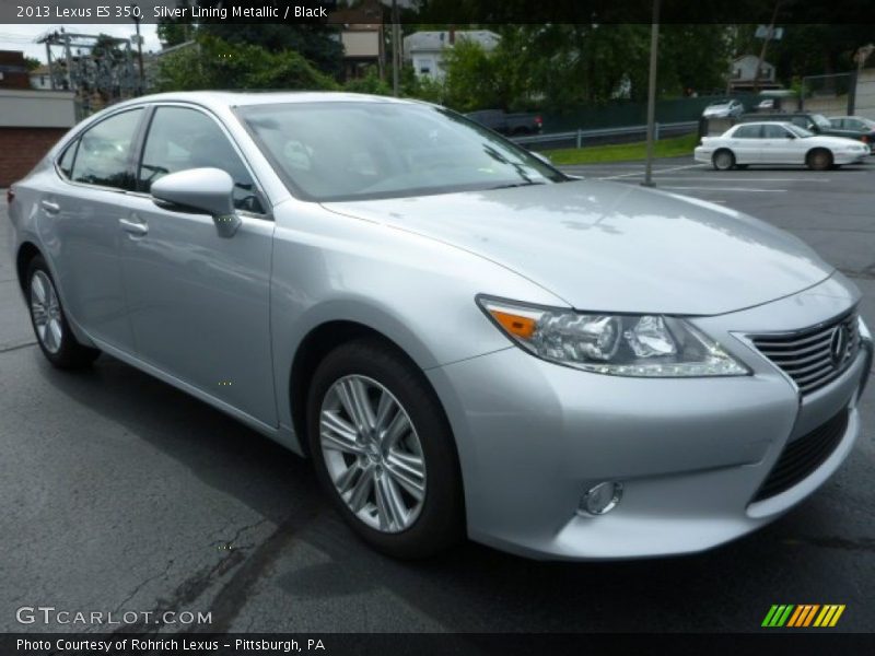 Silver Lining Metallic / Black 2013 Lexus ES 350