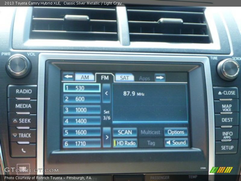 Classic Silver Metallic / Light Gray 2013 Toyota Camry Hybrid XLE