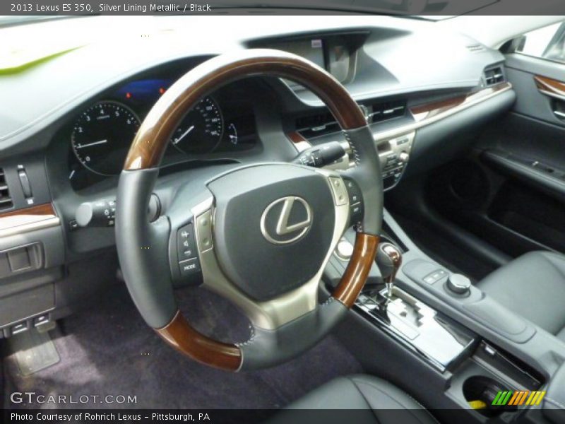 Silver Lining Metallic / Black 2013 Lexus ES 350