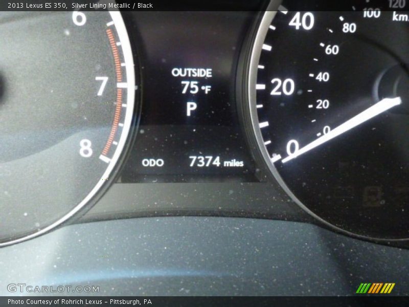 Silver Lining Metallic / Black 2013 Lexus ES 350
