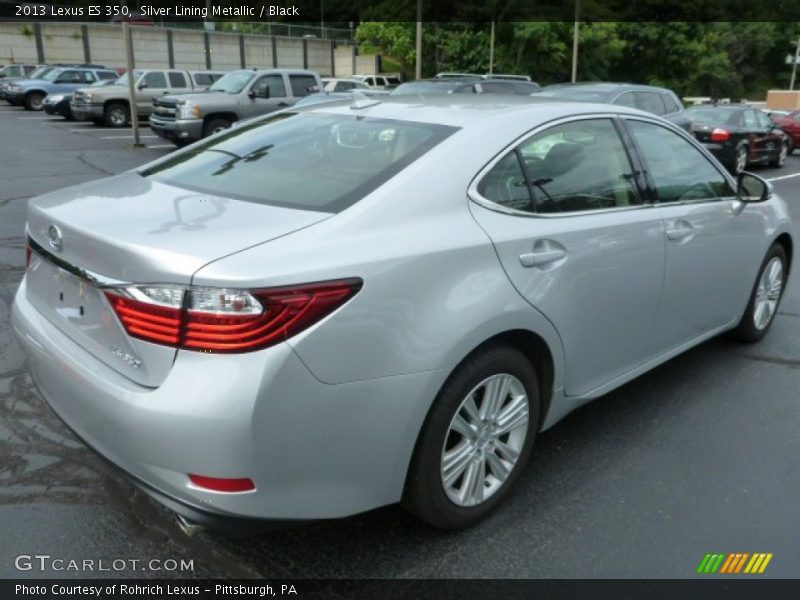 Silver Lining Metallic / Black 2013 Lexus ES 350