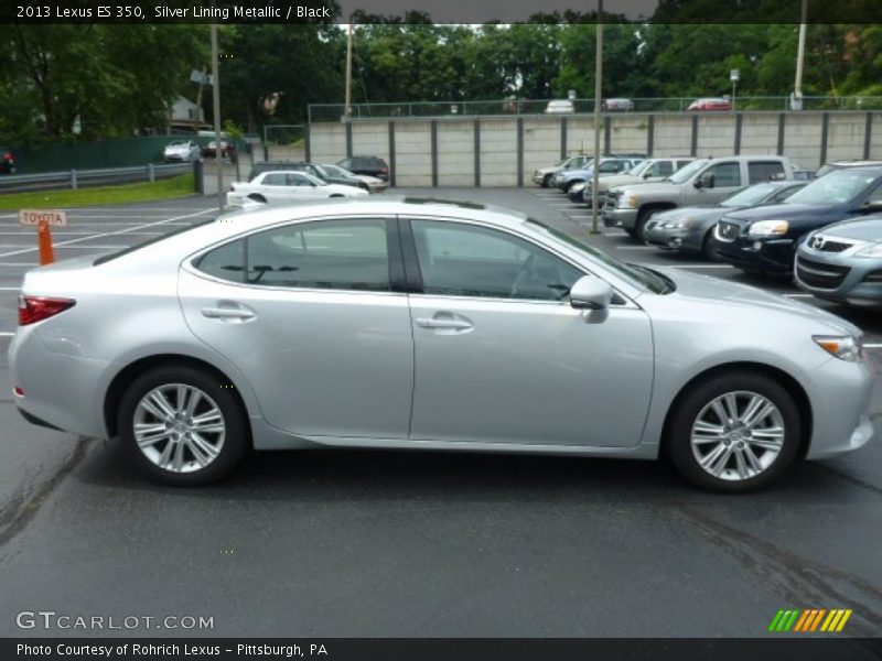 Silver Lining Metallic / Black 2013 Lexus ES 350