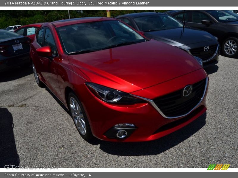 Soul Red Metallic / Almond Leather 2014 Mazda MAZDA3 s Grand Touring 5 Door