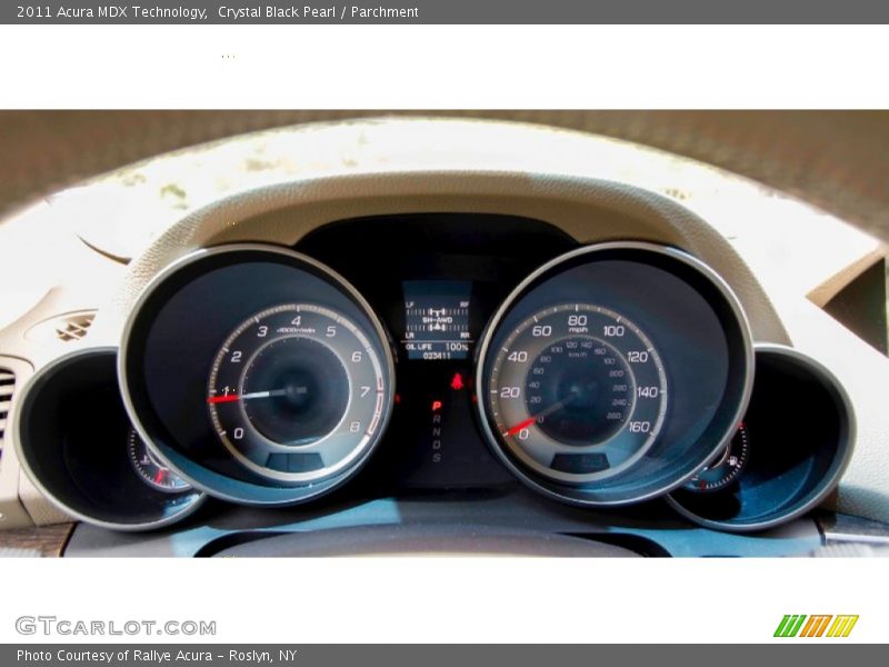 Crystal Black Pearl / Parchment 2011 Acura MDX Technology