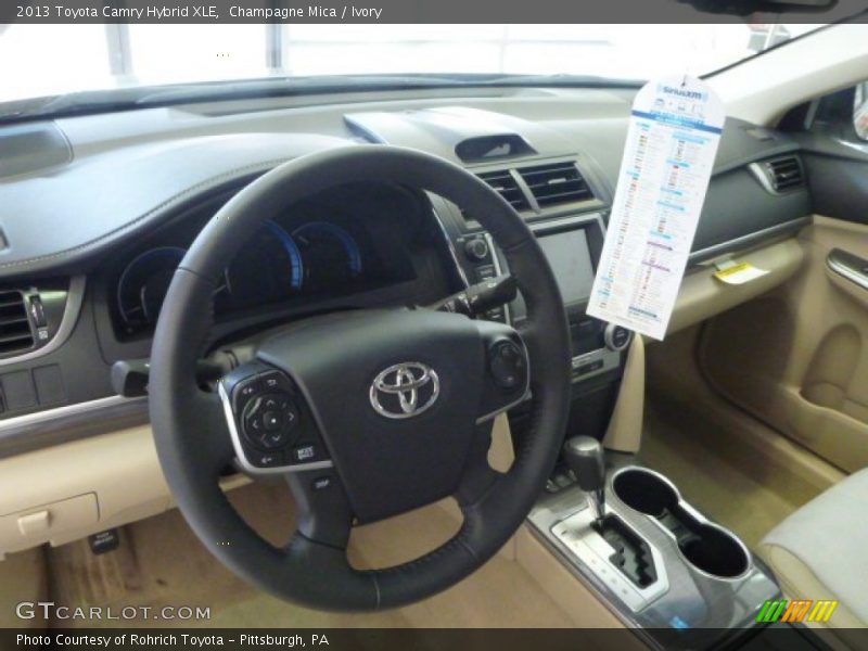 Champagne Mica / Ivory 2013 Toyota Camry Hybrid XLE