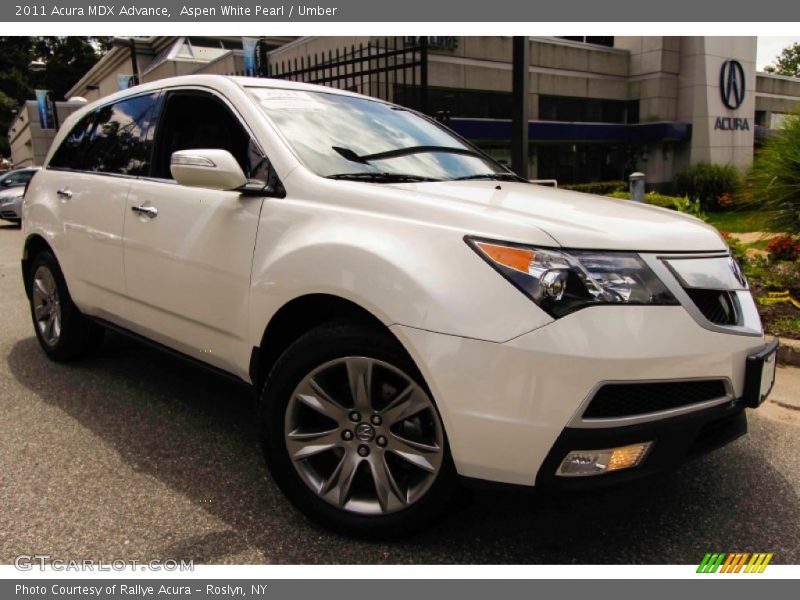 Aspen White Pearl / Umber 2011 Acura MDX Advance
