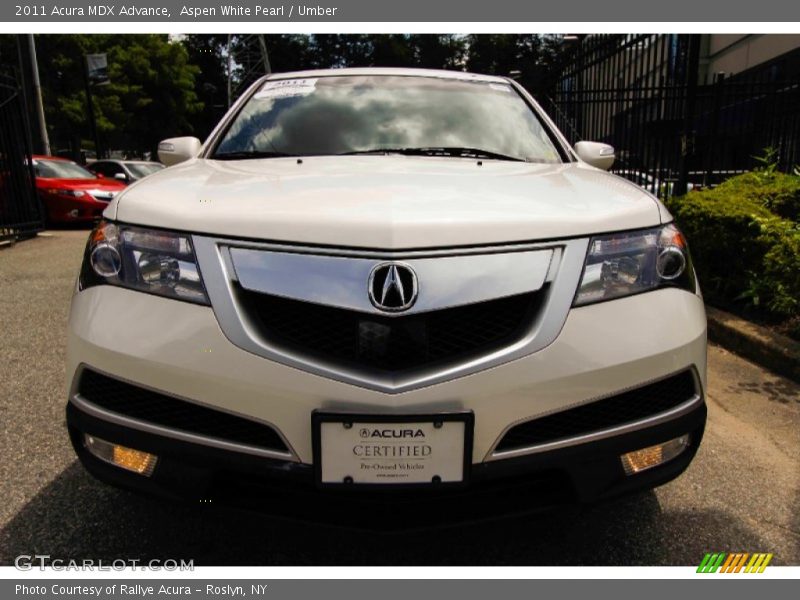 Aspen White Pearl / Umber 2011 Acura MDX Advance