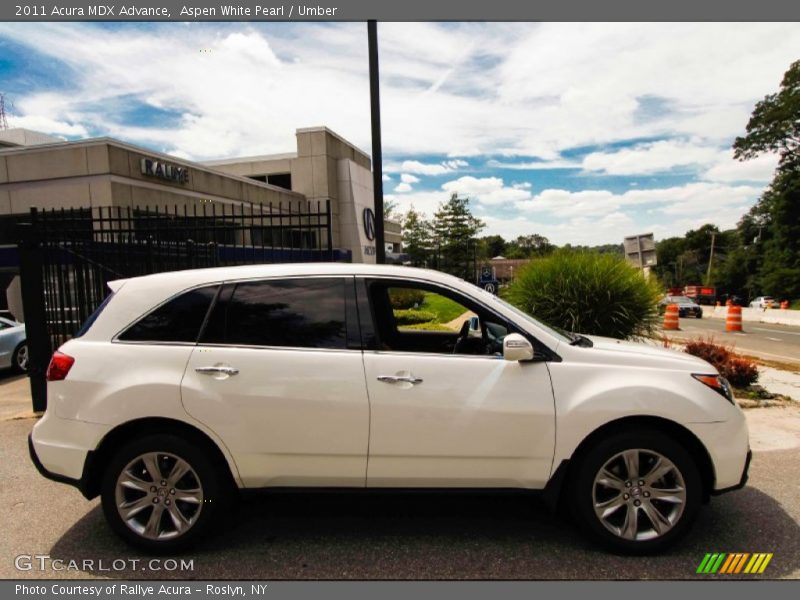 Aspen White Pearl / Umber 2011 Acura MDX Advance