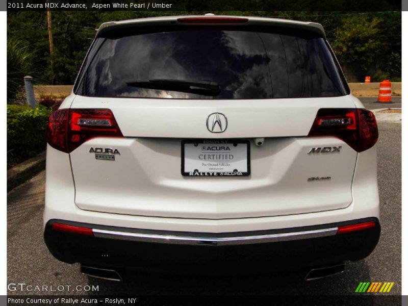 Aspen White Pearl / Umber 2011 Acura MDX Advance