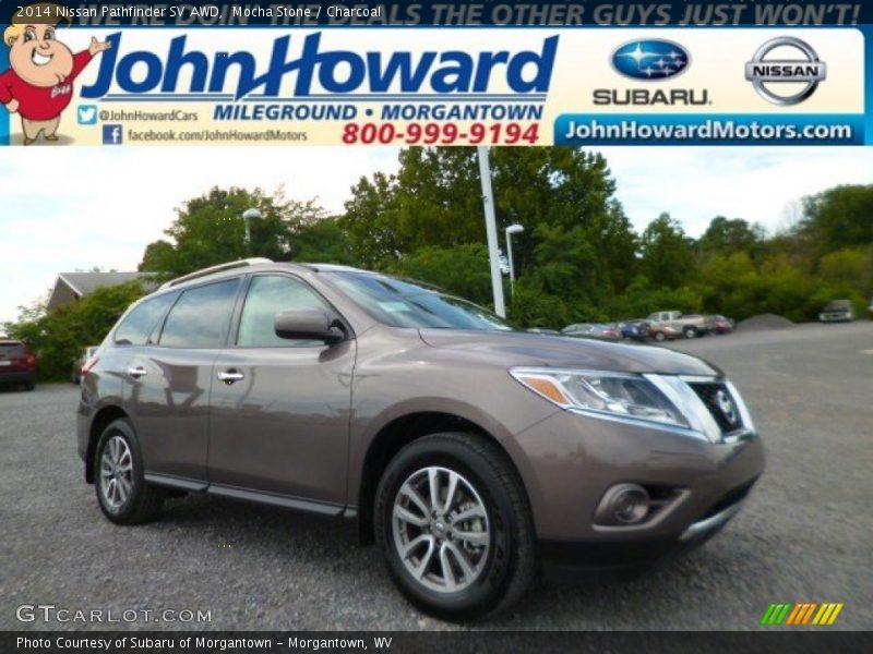 Mocha Stone / Charcoal 2014 Nissan Pathfinder SV AWD