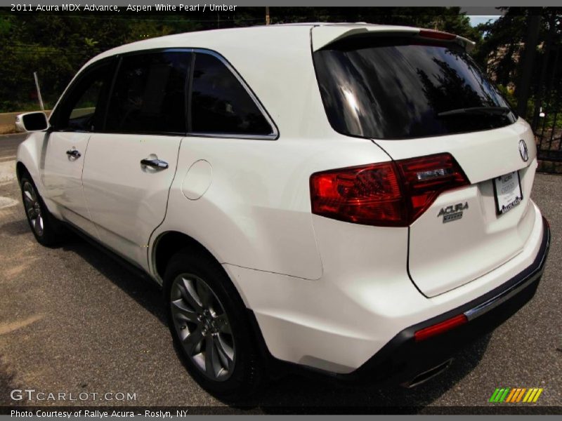 Aspen White Pearl / Umber 2011 Acura MDX Advance