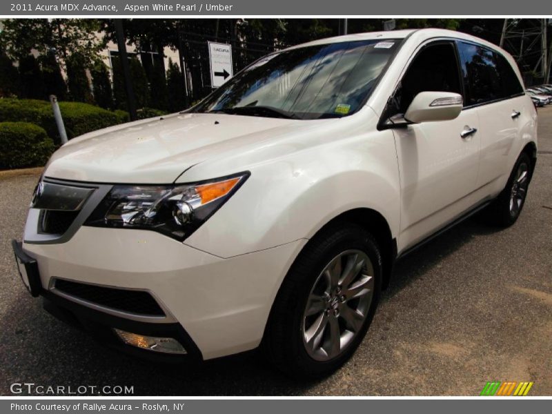 Aspen White Pearl / Umber 2011 Acura MDX Advance