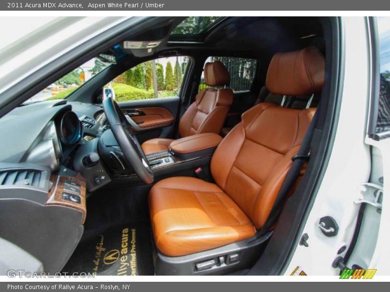 Aspen White Pearl / Umber 2011 Acura MDX Advance