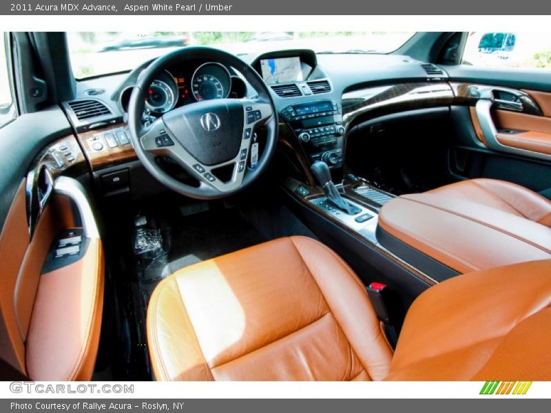 Aspen White Pearl / Umber 2011 Acura MDX Advance