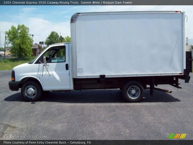 Summit White / Medium Dark Pewter 2003 Chevrolet Express 3500 Cutaway Moving Truck