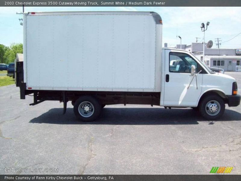 Summit White / Medium Dark Pewter 2003 Chevrolet Express 3500 Cutaway Moving Truck