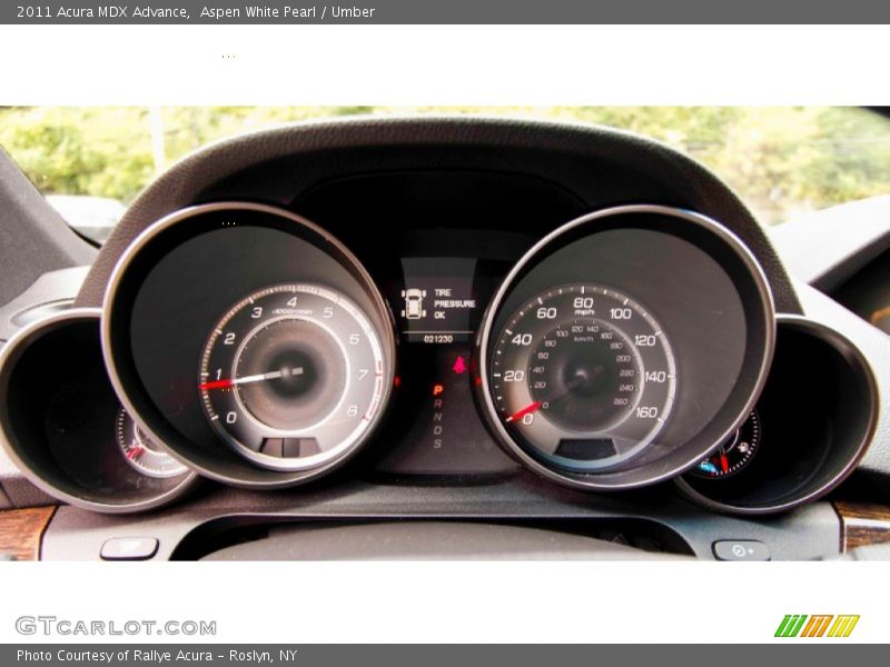Aspen White Pearl / Umber 2011 Acura MDX Advance