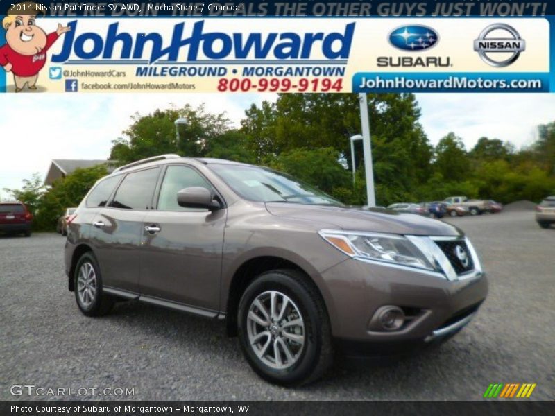 Mocha Stone / Charcoal 2014 Nissan Pathfinder SV AWD